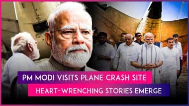 Air India Plane Crash: PM Narendra Modi Meets Lone Survivor, Injured Victims After Visiting Crash Site in Ahmedabad; Heart-Breaking Stories Emerge