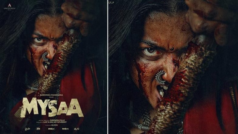 ‘A Version of Me I Hadn’t Met Before’: Rashmika Mandanna Unveils Fierce First Look of Her Upcoming Movie ‘Mysaa’ (See Post)