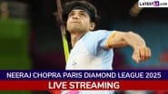 Neeraj Chopra at Paris Diamond League 2025 Free Live Streaming Online: Get Live TV Telecast Details of Men’s Javelin Throw Event Coverage in IST