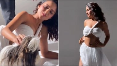 Nisha Guragain Viral Memes Video: Indian Influencer Channels ‘Apsara’ Energy in Dreamy White Ensemble With ‘Shaky Shaky’ Audio Song Reel (Watch)