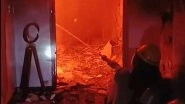 Noida Fire: Massive Blaze Erupts Due to AC Explosion in Sector 36, All Residents Safely Evacuated (Watch Videos)