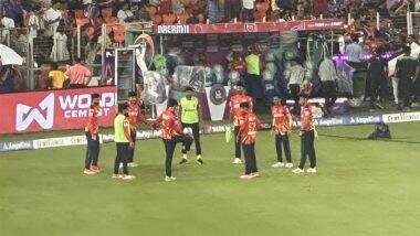 Punjab Kings Players Play Football to Keep Themselves Warmed-Up As Rain Delays Start of PBKS vs MI IPL 2025 Qualifier 2 (See Pic)