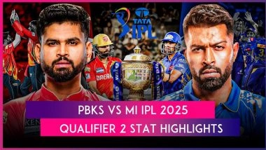 PBKS vs MI IPL 2025 Qualifier 2 Stat Highlights: Shreyas Iyer Shines As Punjab Kings Set Up Final Against RCB