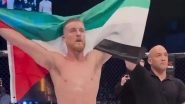 Irish Fighter Paddy McCorry Shouts &lsquo;Free Palestine&rsquo; Slogan After Defeating Ex-Israeli Soldier Shuki Farage at Cage Warriors 189 Event (Watch Video)