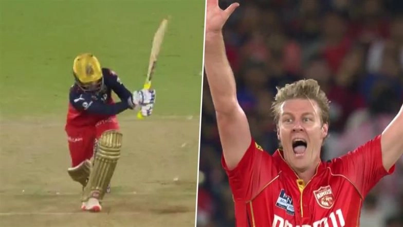 Kyle Jamieson Takes Revenge Against Rajat Patidar After Conceding Six, Removes Royal Challengers Bengaluru Captain With Pinpoint Yorker During RCB vs PBKS IPL 2025 Final (Watch Video)