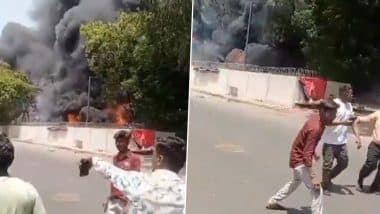 Ahmedabad Plane Crash: New Video Shows Lone Survivor Ramesh Viswashkumar Walking Away From Air India Crash Site After AI171 Plane Goes Down in Gujarat (Watch)