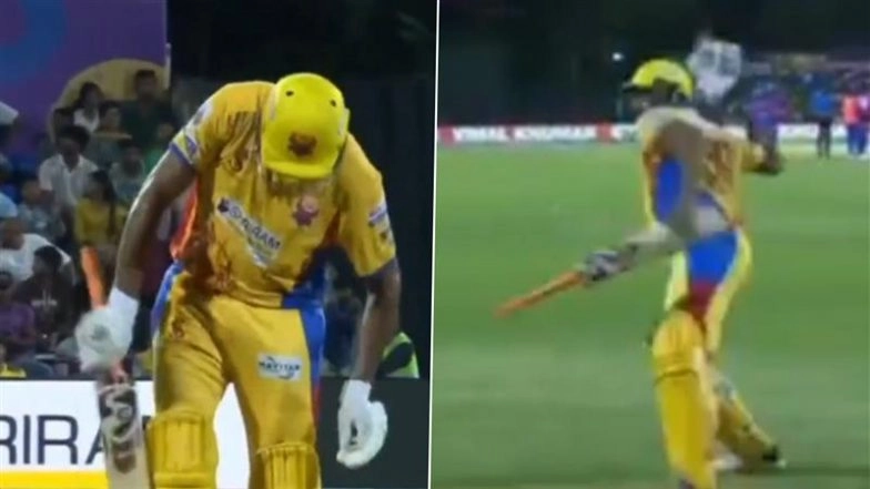 Ravi Ashwin Slams His Pad With Bat, Throws Gloves in Anger After Argument With Umpire Over His Dismissal in TNPL 2025 (Watch Video)