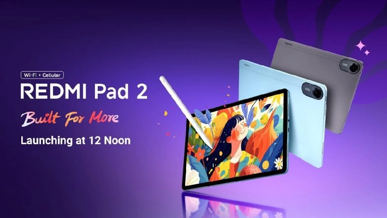 Redmi Pad 2 Launch Live Streaming: Watch Online Telecast of Launch of New Redmi Tablet; Know Price, Specifications and Other Details