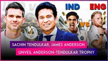 Anderson-Tendulkar Trophy 2025 Unveiled by Legends Sachin Tendulkar and James Anderson Ahead of IND vs ENG Test Series