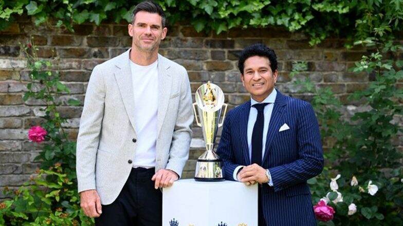 Sachin Tendulkar, James Anderson Unveil Anderson-Tendulkar Trophy Ahead of IND vs ENG 2025 Test Series (See Pics)