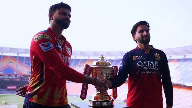 Rajat Patidar, Shreyas Iyer Arrive At Captain's Photoshoot; Attend Pre-Match Press Conference Ahead of RCB vs PBKS IPL 2025 Final (Watch Video)
