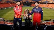 Shreyas Iyer and Rajat Patidar Pose With IPL 2025 Trophy in Ahmedabad Ahead of RCB vs PBKS Final (See Pics)