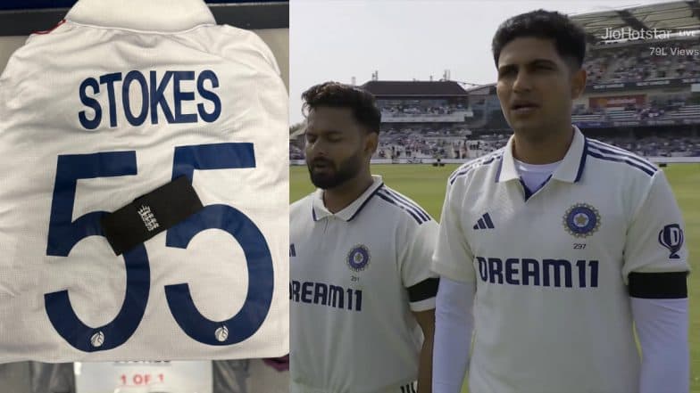India, England Players Wear Black Armbands, Observe Silence As Mark of Respect for Victims of Tragic Air India Plane Crash (Watch Video)