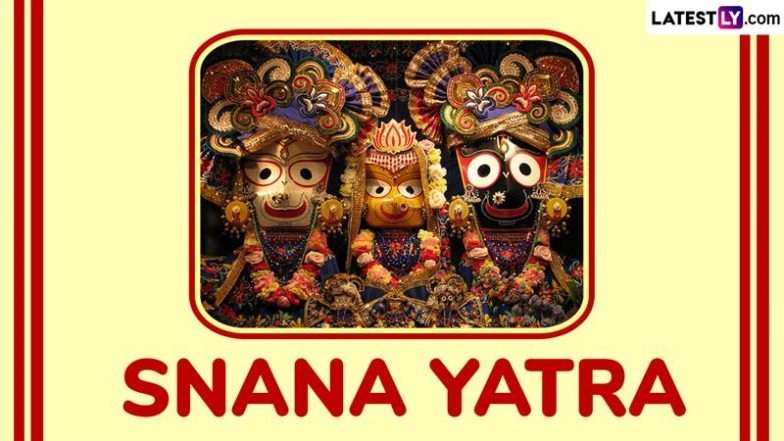 Snana Yatra 2025 Images and Videos: Puri Jagannath Rath Yatra Begins With Debasnana Purnima, the Auspicious Bathing Ritual of the Sibling Gods, See Pictures and Clips Live From Odisha