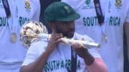 Temba Bavuma Does Gunman Celebration, Makes ‘Firing Shots' Gesture With Test Mace After South Africa Clinches ICC WTC 2025 Title (Watch Video)