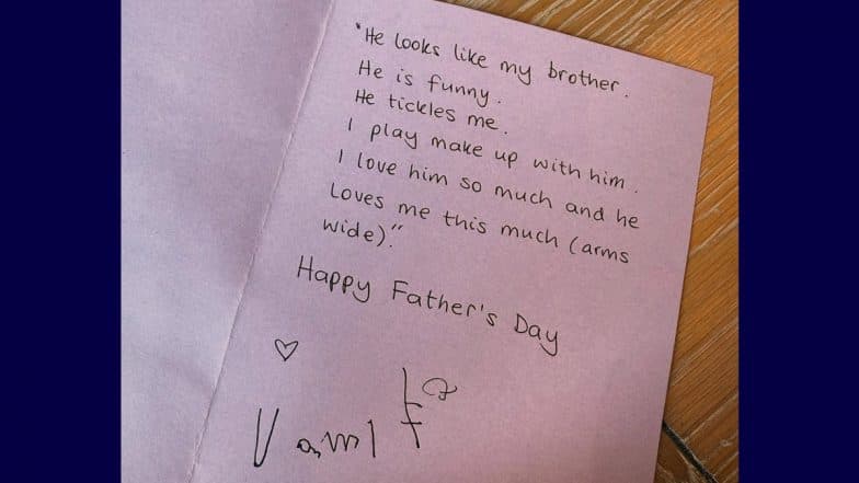 'I Play Make Up With Him...' Anushka Sharma Shares Vamika's Cute Note for Father Virat Kohli on Occasion of Father's Day 2025 (See Post)