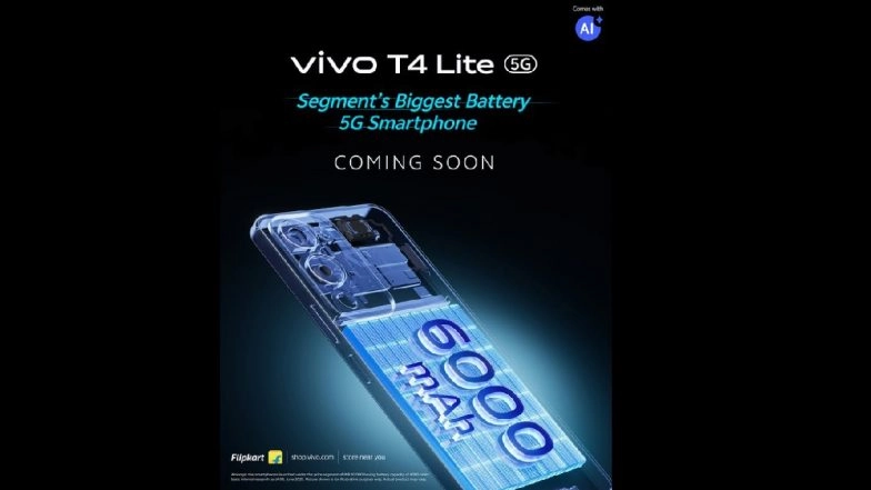 Vivo T4 Lite 5G Teased With 6,000mAh Battery, Likely To Launch Soon in India; Check Expected Price, Specifications and Features