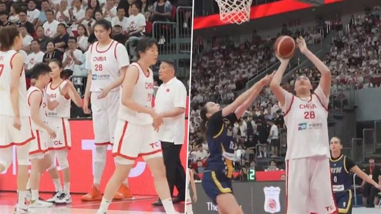7-Foot Tall Basketball Player Zhang Ziyu Makes Her Debut for Chinese National Team, 18-Year-Old Uses Height to Perfection As China Beat Bosnia & Herzegovina