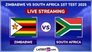 Zimbabwe vs South Africa Live Streaming Online, 1st Test 2025: How To Watch ZIM vs SA Cricket Match Free Live Telecast on TV?