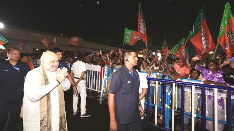 West Bengal Assembly Elections 2026: Amit Shah Reaches Kolkata, BJP Leaders Push for Win