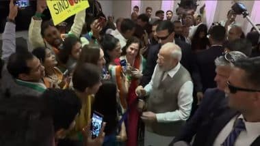 PM Modi Cyprus Visit: Prime Minister Narendra Modi Receives Heartfelt Welcome From Indian Diaspora in Limassol (See Pics and Video)