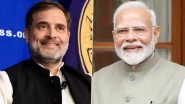 Rahul Gandhi Birthday: PM Narendra Modi Greets Congress Leader on His 55th Birthday, Says &lsquo;May He Be Blessed With Long and Healthy Life&rsquo;