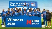 India Women Beat England Women by 13 Runs in 3rd ODI 2025, Harmanpreet Kaur and Kranti Gaud Shine As IND-W Clinch Series 2-1