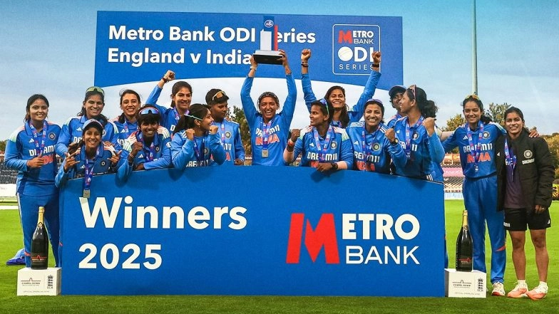 India Women Beat England Women by 13 Runs in 3rd ODI 2025, Harmanpreet Kaur and Kranti Gaud Shine As IND-W Clinch Series 2-1