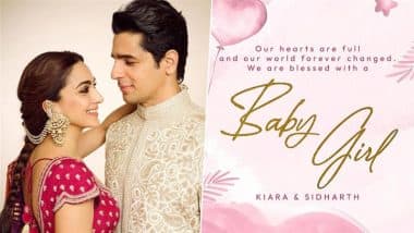 Kiara Advani and Sidharth Malhotra Announce Birth of Their Daughter in Heartwarming Post, Say ‘Our World Is Forever Changed’