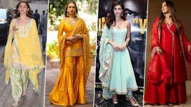 Raksha Bandhan 2025 Outfit Ideas: Traditional Suits Donned By Bollywood Beauties