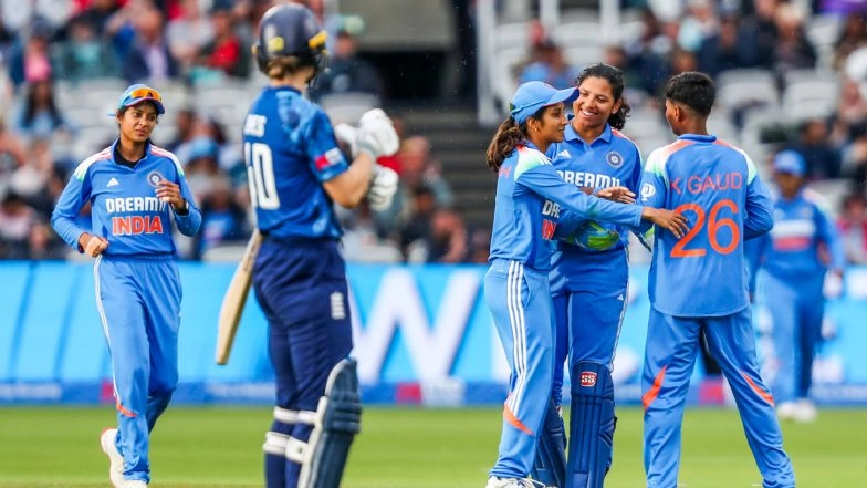 How To Watch ENG-W vs IND-W 3rd ODI 2025 Free Live Streaming Online? Get Telecast Details of England Women vs India Women Cricket Match on TV