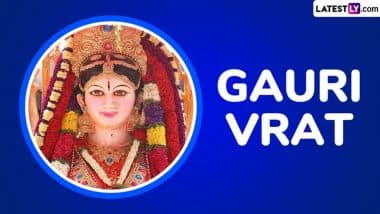 Gauri Vrat 2025 Wishes and Images for Free Download Online: Share WhatsApp Messages, Greetings and HD Wallpapers on the Fasting Day Dedicated to Goddess Parvati