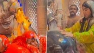TV Queen Ekta Kapoor Performs Rudrabhishek on Sawan Somvar, Hugs Shivling in Spiritual Avatar, Video of Devotion Goes Viral (Watch)