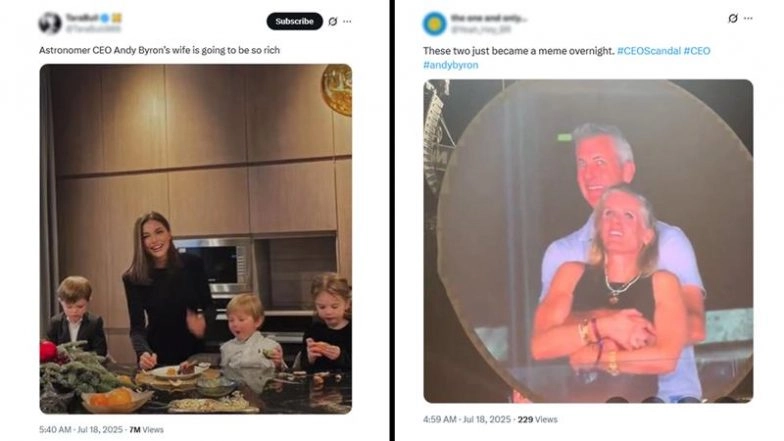 Funny Memes on Andy Byron and Kristin Cabot’s Alleged Affair Viral Video: Netizens React to Astronomer CEO and HR Head’s Coldplay Kiss Cam Moment