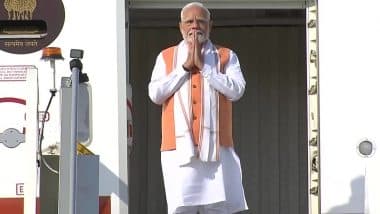 PM Narendra Modi Departs for 5-Nation Tour; To Attend BRICS Summit and Hold Key Bilateral Talks (See Pics and Video)