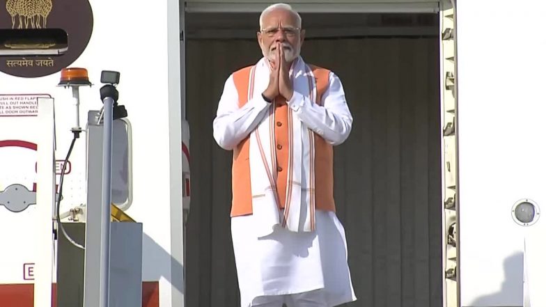 PM Narendra Modi Departs for 5-Nation Tour; To Attend BRICS Summit and Hold Key Bilateral Talks (See Pics and Video)