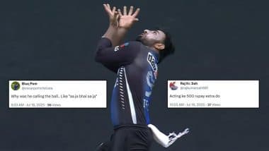 Fans Troll Pakistan Cricketer Iftikhar Ahmed for His 'Come To Me' Gesture As He Drops A Simple Catch During Dubai Capitals vs Rangpur Riders GSL 2025 Match