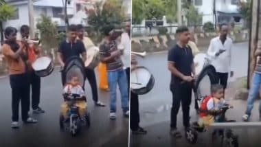 Father Celebrates Daughter’s First Day of School in Unique Style, Rides Her on Bicycle As Band Plays Celebratory Music; Heartwarming Video Goes Viral