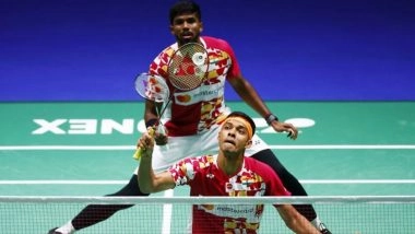 Satwiksairaj Rankireddy and Chirag Shetty vs Liang Wei Kang and Wang Chang at BWF World Championships 2025 Live Streaming Online: Know TV Channel, Time in IST & Telecast Details for Men's Doubles Badminton Match Coverage