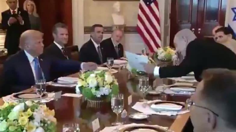 Israeli PM Benjamin Netanyahu Nominates US President Donald Trump for Nobel Peace Prize, Says ‘He’s Forging Peace’ (Watch Video)