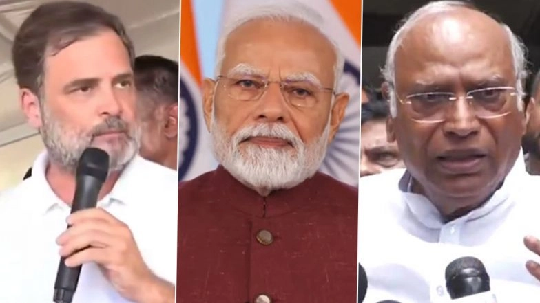 Rahul Gandhi, Mallikarjun Kharge Write to PM Narendra Modi; Urge Govt To Bring Legislation To Grant Statehood to Jammu and Kashmir