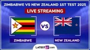 Zimbabwe vs New Zealand Free Live Streaming Online, 1st Test 2025: How To Watch ZIM vs NZ Cricket Match Live Telecast on TV?