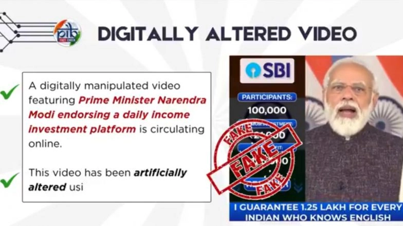 PM Narendra Modi Endorsing INR 1.25 Lakh/Day Scheme? Viral Video Is Fake