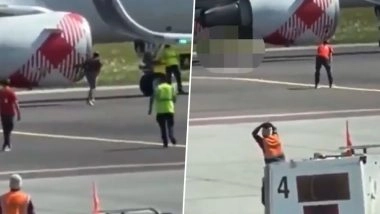 Milan Airport Horror: Man Without Ticket Runs Onto Runway, Leaps Into Plane Engine and Dies; Shocking Video Surfaces