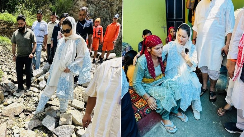 Facing Criticism Within Party, BJP MP Kangna Ranaut Visits Disaster-Hit Areas; Draws Local Anger