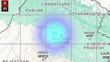 Earthquake in Delhi-NCR: 3.7 Magnitude Quake Jolts Haryana’s Jhajjar, Tremors Felt in National Capital and Neighbouring Areas