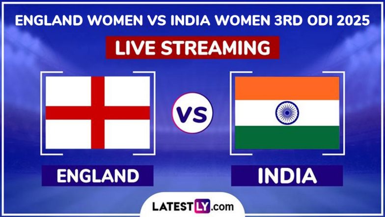 England Women vs India Women Live Streaming Online, 3rd ODI 2025: How To Watch ENG-W vs IND-W Cricket Match Free Live Telecast on TV?
