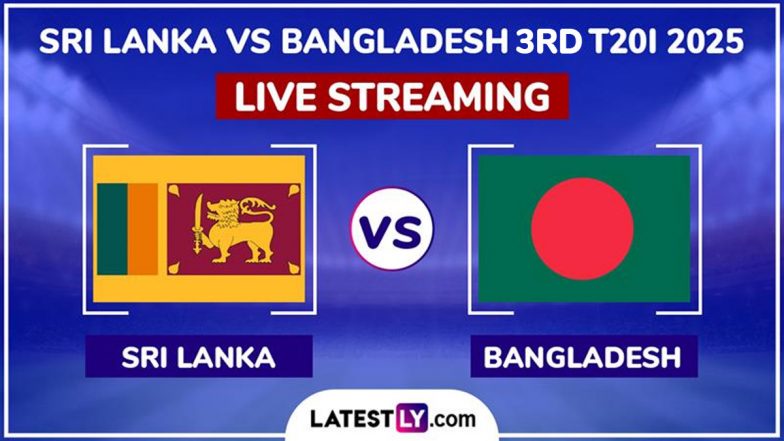Sri Lanka vs Bangladesh Live Streaming Online, 3rd T20I 2025: How To Watch SL vs BAN Cricket Match Free Live Telecast on TV?