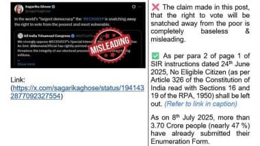 Is the Election Commission Quietly Stripping Voting Rights From the Poor in Bihar? EC Fact Check Calls Sagarika Ghose’s Claims Misleading