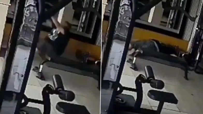 Sudden Death in Faridabad: Man Collapses Mid-Exercise, Dies of Heart Attack at Srauta Gym and Wellness Club, Video Surfaces